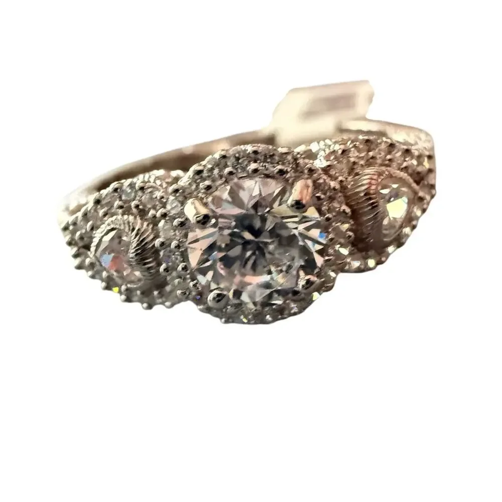 Judith Ripka 925 Sterling Silver Ring Size 10.75 NEW